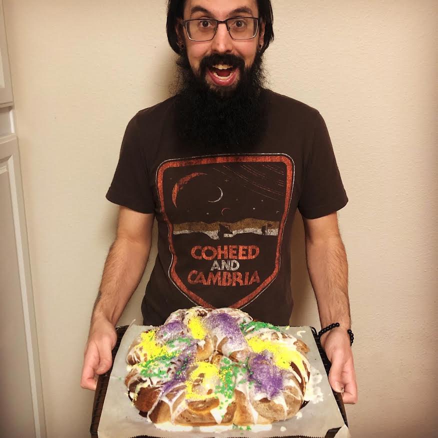 Chris with our first king cake